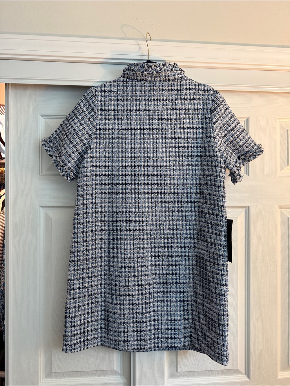 Pomander Place Blue Multi Tweed Ophelia Dress - Picture 5 of 5